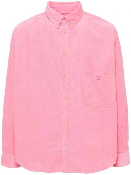 Samt dugačka košulja Acne Studios ružičasta