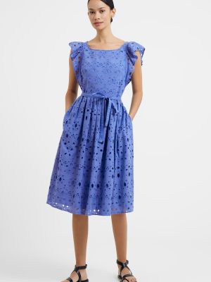 Платье с вышивкой French Connection синее