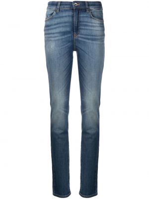 Jeans skinny à imprimé Emporio Armani bleu