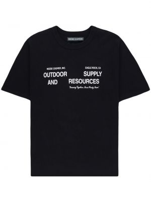 Βαμβακερή μπλούζα με σχέδιο Reese Cooper μαύρο