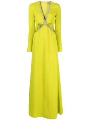 Κοκτέιλ φόρεμα με πετραδάκια Elie Saab πράσινο