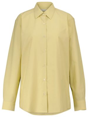 Βαμβακερό πουκάμισο Dries Van Noten κίτρινο