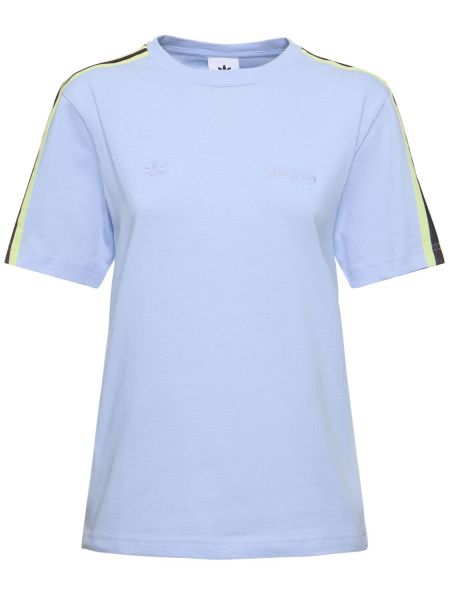 Camiseta de algodón Adidas Originals azul