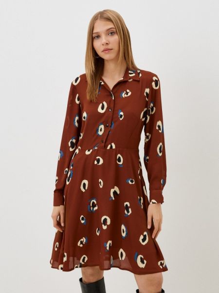 Платье-рубашка Woman Ego коричневое