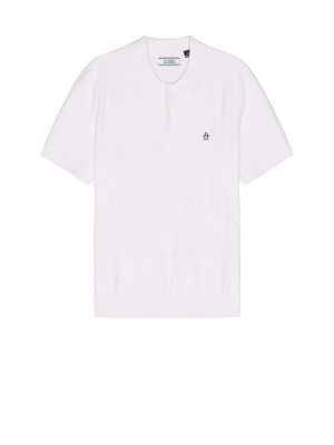 Polo con botones de algodón Original Penguin blanco