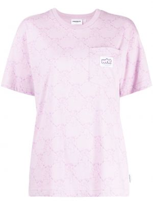 T-shirt con stampa a maniche corte Chocoolate viola