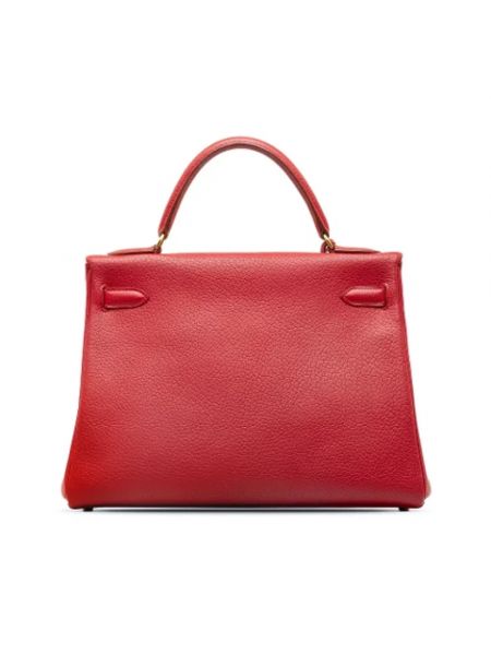 Bolso satchel de cuero retro Hermès Vintage rojo