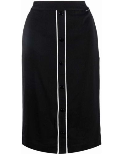 Falda midi ajustada a rayas Karl Lagerfeld negro