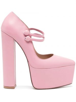 Полуотворени обувки на платформе Andrea Wazen розово