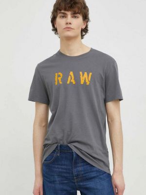 Със звездички тениска с дълъг ръкав с принт G-star Raw