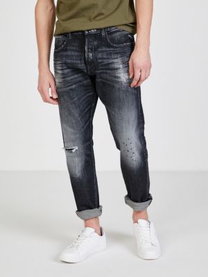 Straight jeans Replay schwarz