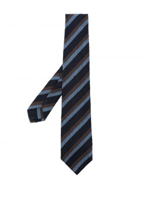 Csíkos selyem nyakkendő Kiton kék