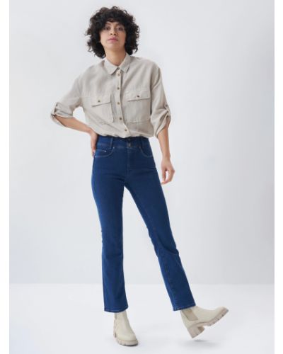 Rifľová košeľa Salsa Jeans béžová