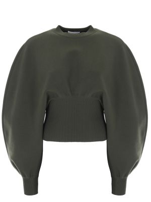 Шерстяной свитер Bottega Veneta зеленый