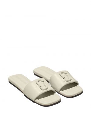 Dabīgās ādas sandales Marc Jacobs balts
