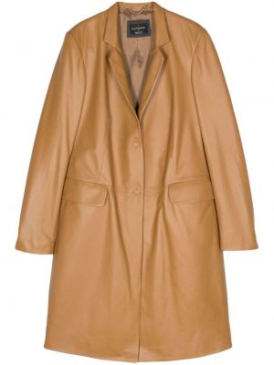 Kožený kabát Suprema hnedá