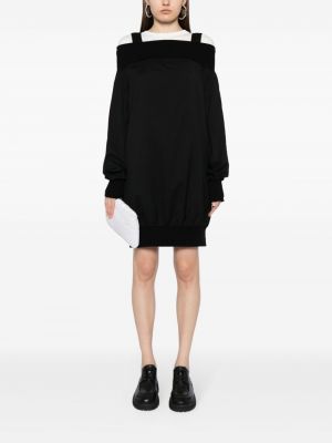 Vlněné dlouhé šaty Yohji Yamamoto černé