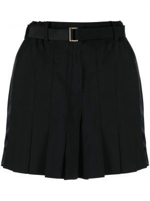 High waist shorts mit plisseefalten Sacai schwarz