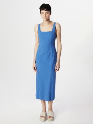 Midi šaty Abercrombie & Fitch modrá