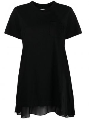 Koszulka bawełniana Sacai czarna