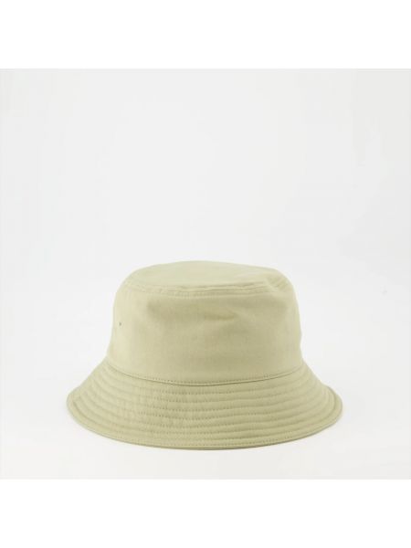 Gorra con bordado de algodón Burberry verde