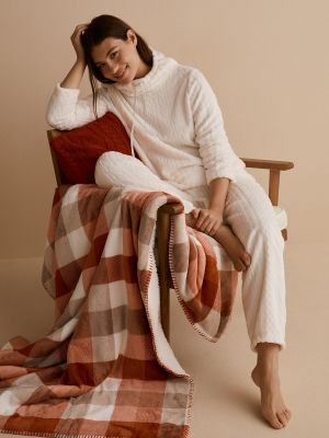Terciopelo pijama de tejido jacquard énfasis blanco