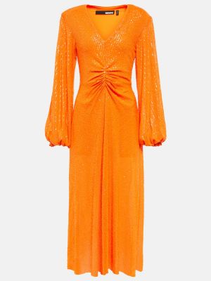 Миди рокля Rotate Birger Christensen оранжево