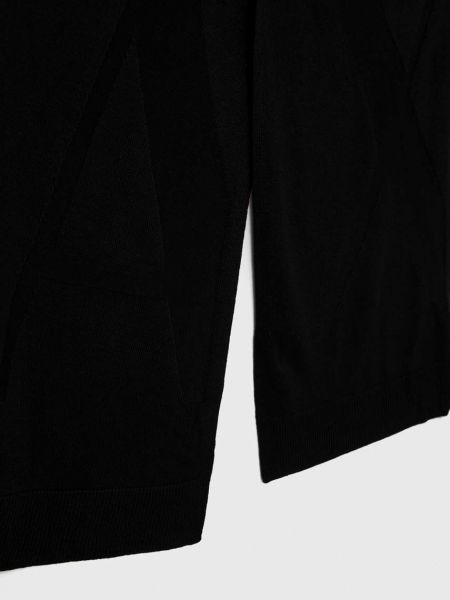 Черный однотонный шерстяной шарф Armani Exchange