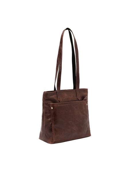 Кожаная сумка через плечо Vld Voi Leather Design коричневая