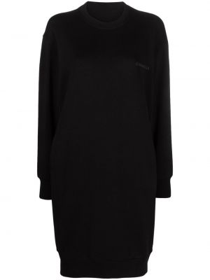 Bavlněné šaty s potiskem Moncler černé