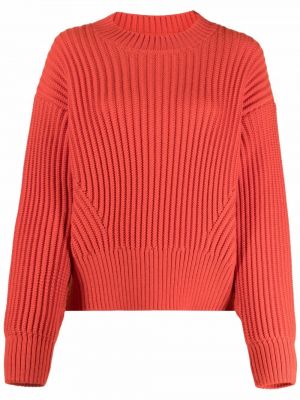 Jersey de tela jersey de cuello redondo Ami Paris rojo