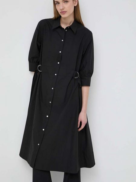Bavlněné mini šaty Karl Lagerfeld černé