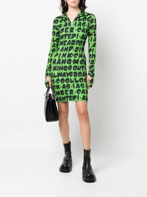 Minikleid mit reißverschluss John Richmond grün