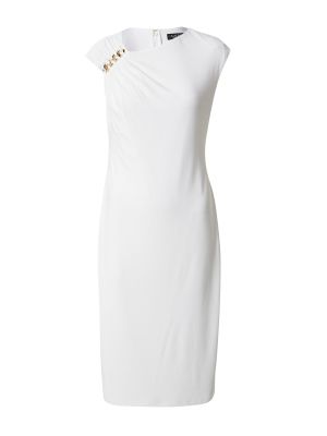 Koktel haljina slim fit Lauren Ralph Lauren bijela