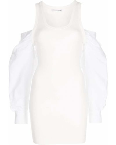 Sukienka długa z długim rękawem Alexanderwang.t - biały