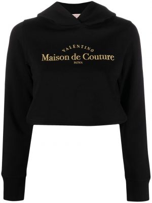 Siuvinėtas džemperis su gobtuvu Valentino Garavani juoda