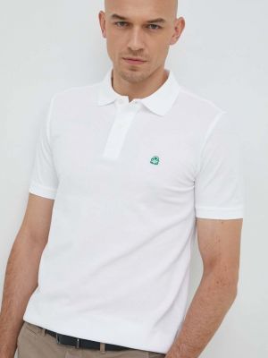 Pamut pólóing United Colors Of Benetton fehér