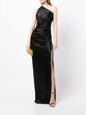Hedvábné koktejlové šaty Michelle Mason černé