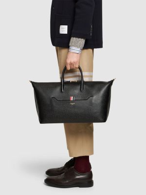 Bőr táska Thom Browne fekete