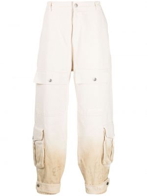 Карго панталони с протрити краища Enterprise Japan бяло