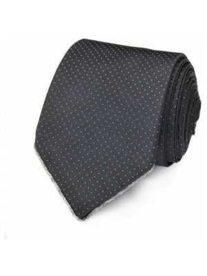 Серый шелковый галстук в горошек Azzaro