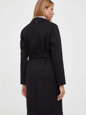 Vlněný kabát Twinset černý