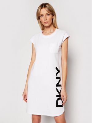 Плетена рокля Dkny бяло
