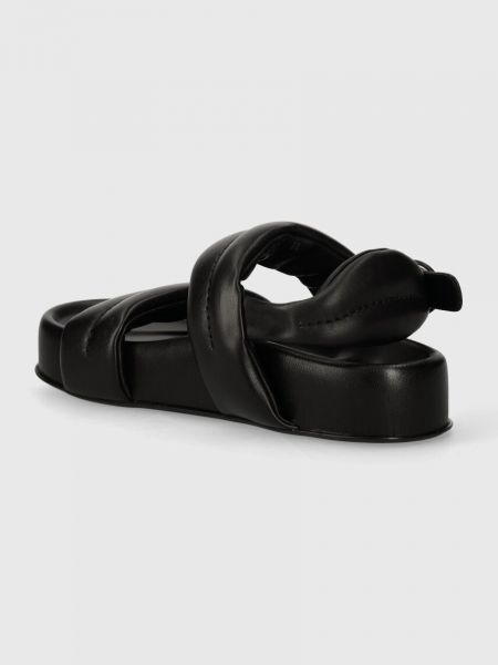 Kožené sandály na platformě Agl černé