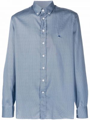 Camisa con estampado con estampado abstracto Etro azul