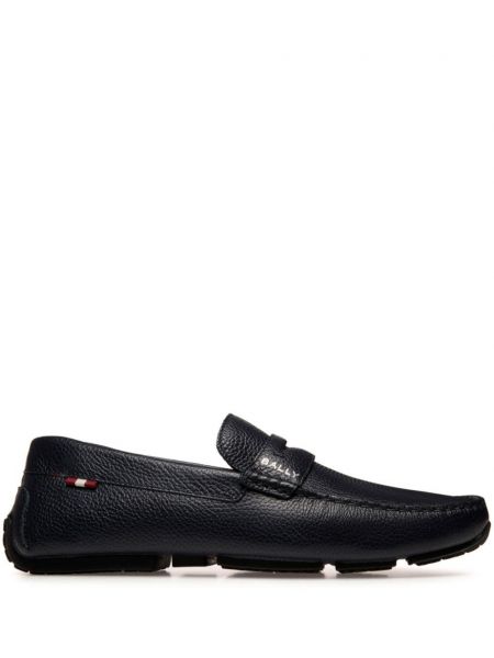 Kožené loafers Bally černé