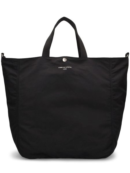 Bombažna nakupovalna torba iz najlona Comme Des Garcons Homme črna