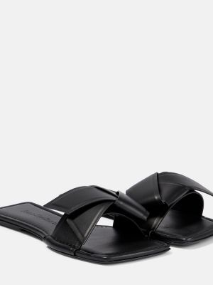 Kožené sandále Acne Studios čierna