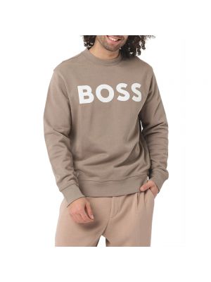 Bluza bawełniana Hugo Boss brązowa