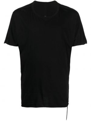 Kokvilnas dabīgās ādas t-krekls Isaac Sellam Experience melns